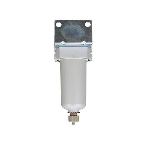 PneumaticPlus SAFM400-N04B-MEP Compressed Air Coalescing Filter, 0.1 Micron, 1/2" NPT - Metal Bowl, Manual Drain, Bracket