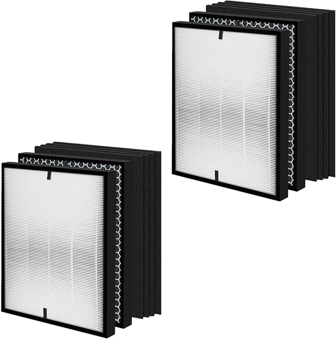 12-Pack HOHONI Replacement Filters Compatible 3000 Air Purifi-er, 3000,3000M, 3000Pro Air Purifi-er,2 air filter, 2 Activated Carbn and 8 Extra Carbn Pre-Filters