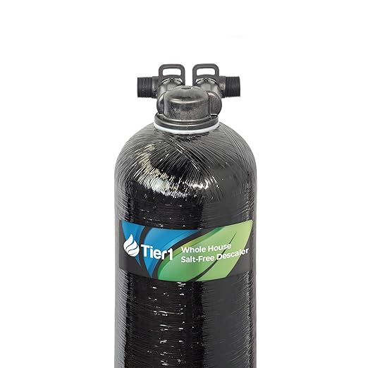 Water Softener Alternative | Salt-Free Water Conditioner | TAC Scale Prevention | 600,000 Gallon Capacity, 5-6 Year Life | Whole House Water Filtration System | Tier1