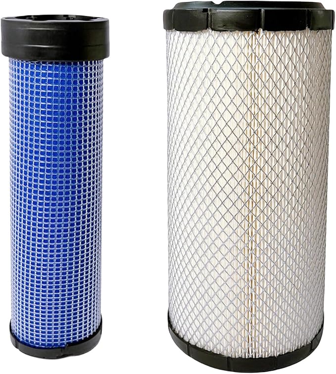 P827653 P829332 Air Filter Kit fit for Donaldsonn Bobcat 6666375 6666376, for Kubota 59800-26110 3A111-19130, for John Deere AP33330 AP33331, for Toro 108-3814 108-3816 (P827653 P829332)