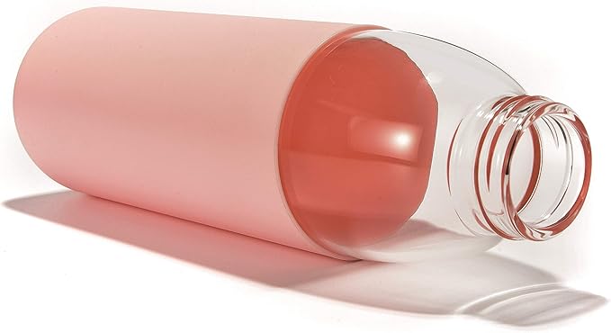 veegoal 25 Oz Borosilicate Glass Water Bottles with Bamboo Lid, BPA-FREE, Non-Slip Silicone Sleeve, and Stainless Steel Leak Proof Lid - Reusable Glass Bottle for Men and Women