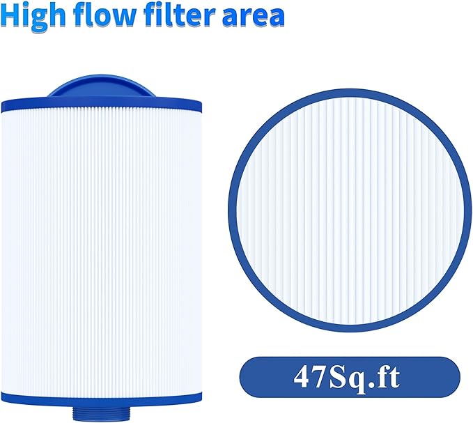 Cryspool® 06011 Filter Compatible with 6CH-47, FC-0315, PTL47W-P4, 373043 Hot Tub Filter, 47 Sq. Ft Spa Filter Cartridge, 2 Pack