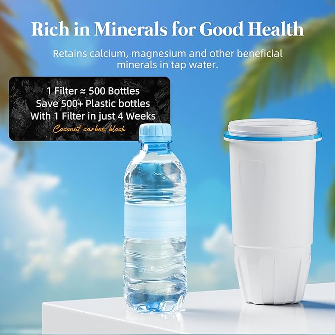Water Filter Replacement Compatible with Zero Pitcher and Dispensers ZR-001, ZR-017, ZP-006 ZD-013, Reduces Lead,TDS, PFOA/PFOS, Chlorine and More, by NUTTUTO, Pack of 2