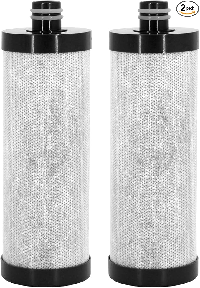 Lifefilter Carbon Shower Head Filter, 2.0 Carbon Shower Filter removes chlorine, heavy metals and other impurities from the water, improving dry skin and hair (2 Pack)