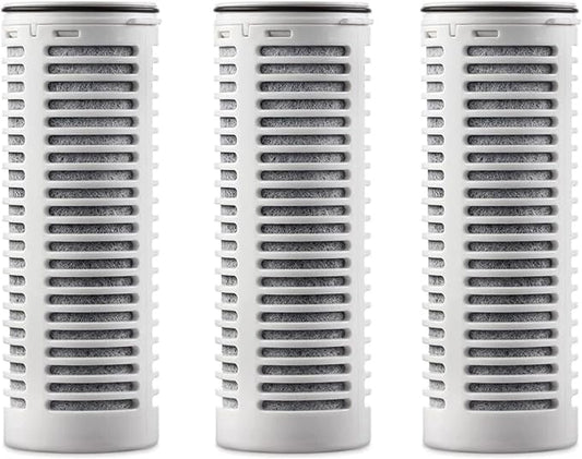 Replacement Filters Compatible with All FACHIOO and Puro® Glass Water Filter Pitcher,Filters 211 Gallons,Carbon Water Filter Removes Lead,Odors,Microplastics, Chlorine,Impurities (Pack of 3)