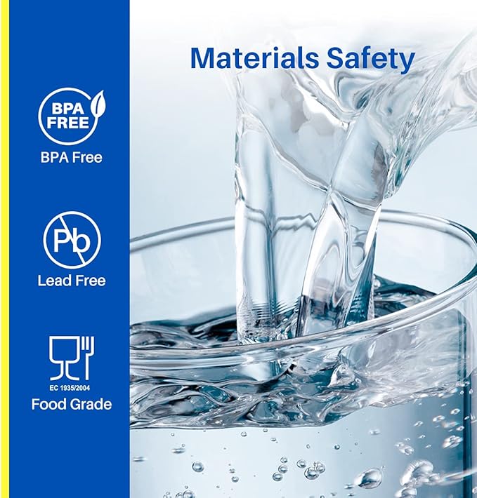 Replacement for Brita Longlast Water Filter Pitcher for drinking water, Compatible with standard Mavea 107007, Brita Classic 35557, ob03, maxtra, lead removal, 6PACK
