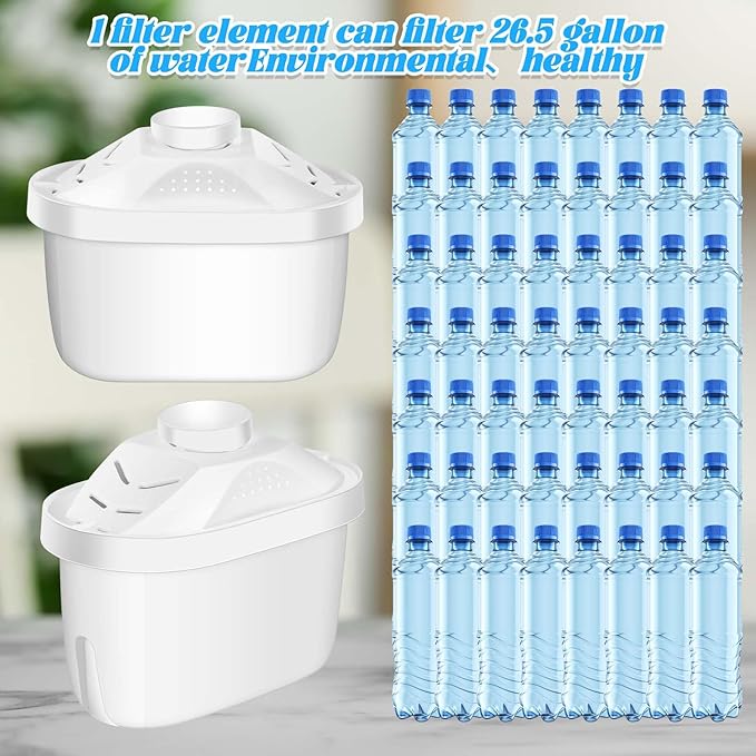 9 Pcs Alkaline Water Filter Replacement Alkaline Water Pitcher Replacement Cartridge for Improve Alkaline, Healthy Drinking Water