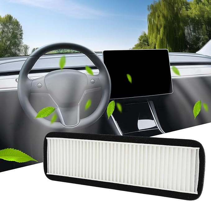 Air Filter Compatible with Tesla Model 3 Cabin Air Filter HEPA Air Intake Filter Replacement with Activated Carbon for 2017-2020 Model 3 Accessories