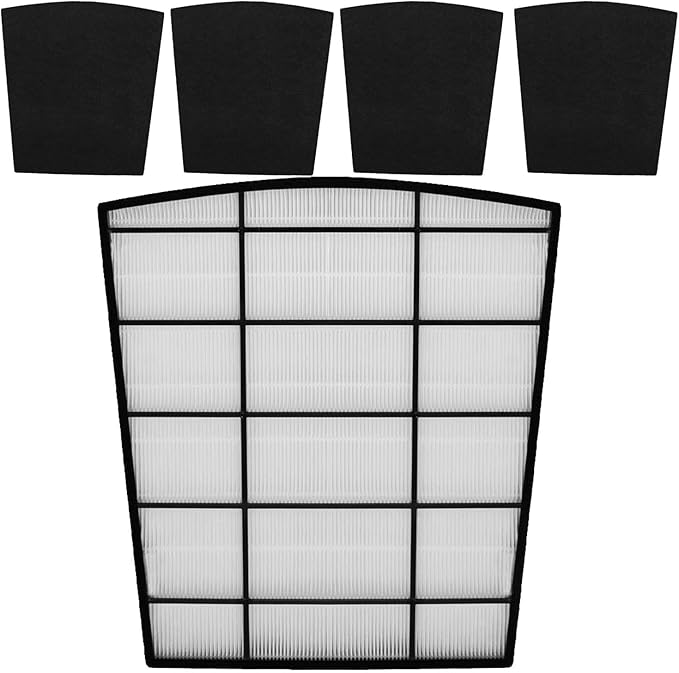 HP800 Filter Set Replacement For Hunter: Replacement Compatible with Hunter HP800 Multi Room Large Console Air Cleaner Purifier,Part H-HF800-VP H-PF800 Carbon Pre-Filter