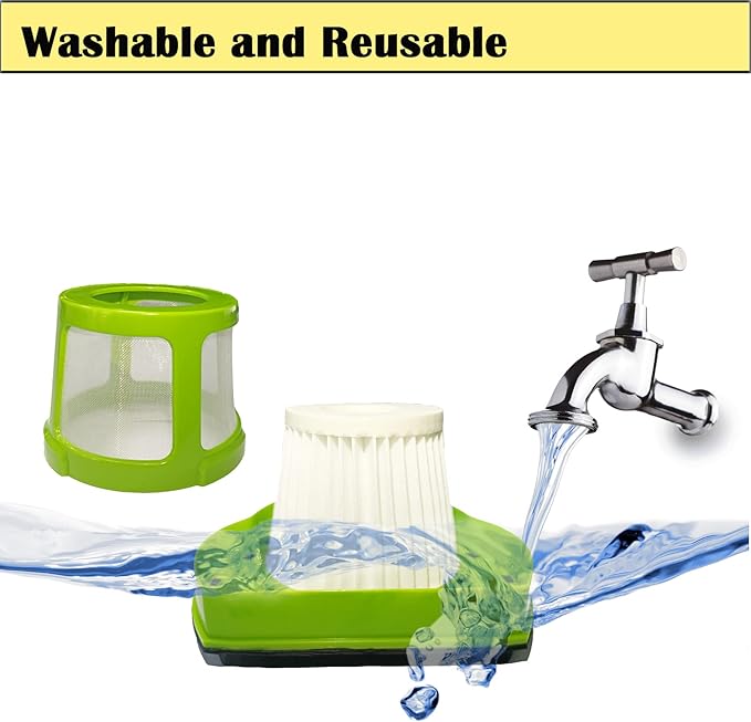 2 Pack HEPA Filter Kit Replacement For Bissell Pet Hair Eraser Handheld Vacuum 1782 17823, Compare to Parts # 1608653 1608654