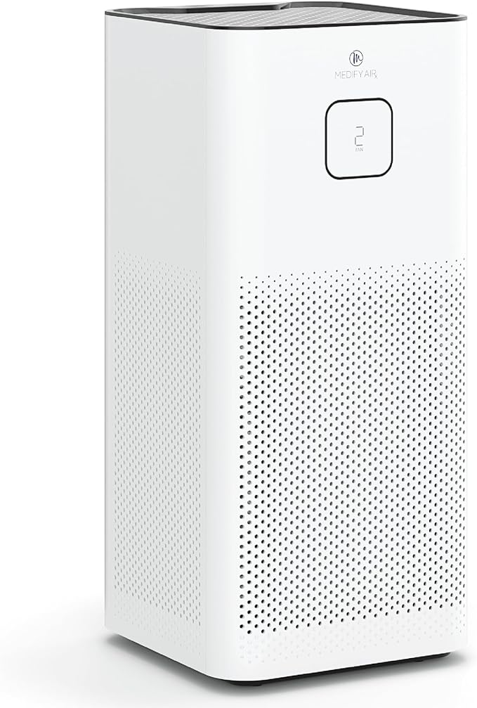 Medify MA-50 Air Purifier V3.0 with True HEPA H13 Filter | 2,640 ft² Coverage in 1hr for Smoke, Wildfires, Odors, Pollen, Pets | Removal to 0.1 Microns | White, 1-Pack