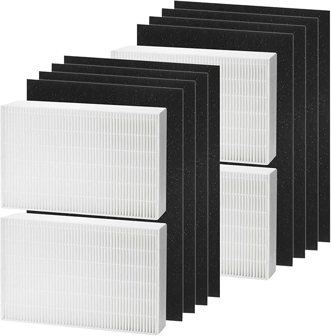 HPA200 HEPA Filter Replacement Compatible with Honeywell HPA200 HRF-ARVP200 Series Air Purifier HPA200, HPA201, HA202, HPA204, HPA250, HPA5200, 4 HEPA R and 8 Precut Carbon Pre-Filters A