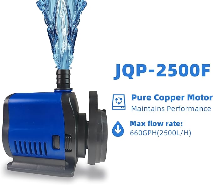 COOSPIDER Pond Filter for 100-300 Gallon, 660 GPH Powerful Filtration Pond Pump, Submersible Canister Filters for Fish Turtle Tank, Cold Plunge, Clear Wavemaker Oxygen Supply, Dry Burning Protection