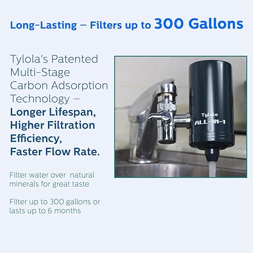 Stainless Steel Faucet Water Filter for Kitchen Sink,NSF Certified Water Purifier, Reduces 99% Chlorine, 99.9% Fluoride Pfas, Lead & Heavy Metals, Basic Version