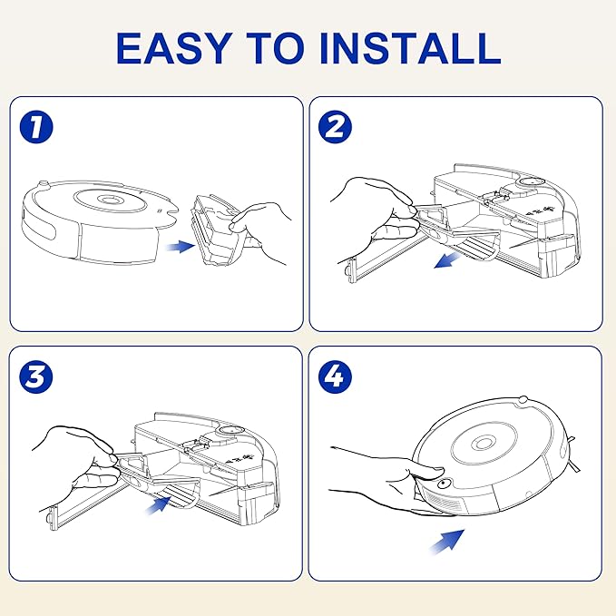 Funmit Aero Vac Filter Replacement parts for Roomba 500 & 600 Series 536 550 595 614 618 620 630 635 645 650 655 660 665 671 675 677 680 690 694 695 Vacuum Cleaner, 10 Pack