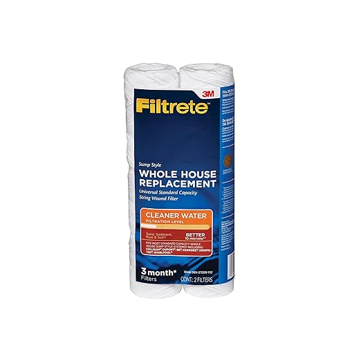 Filtrete 3WH-STDSW-F02 Standard Capacity Whole House System Refill, 2-Pack String Wound