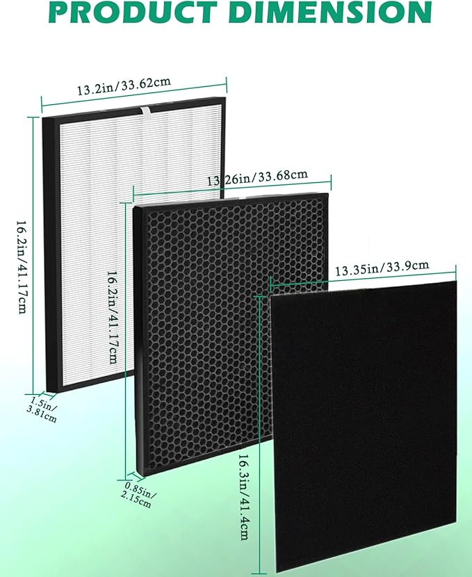 7 Pack 3000 Air Purifier Replacement Filters Compatible with 3000 Air Purifier, 1 Filter, 2 Activated Carbn & 4 Extra Carbn Pre-filters(1+2+4), 3000 Accessory, NOT for 3500