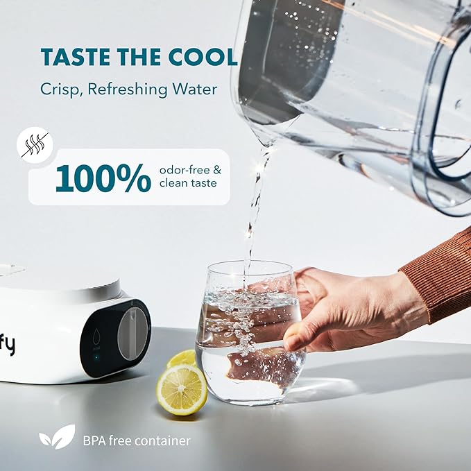 Countertop Electric Water Filter Pitcher with 6-Month UltraFiltration - Fast 2-Min Filtration, Removes 99% Lead, PFAS, Mercury & Chlorine - BPA Free, 50oz Capacity