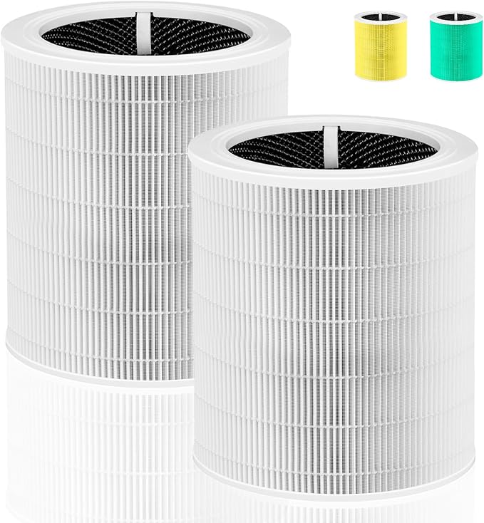 Core 600S Replacement Filter for LEVOIT Core 600S & Core 600S-P Air Purifier, 3-in-1 H13 True HEPA with Activated Carbon Filter for Home Large Room,Core 600S-RF,2 Pack,White