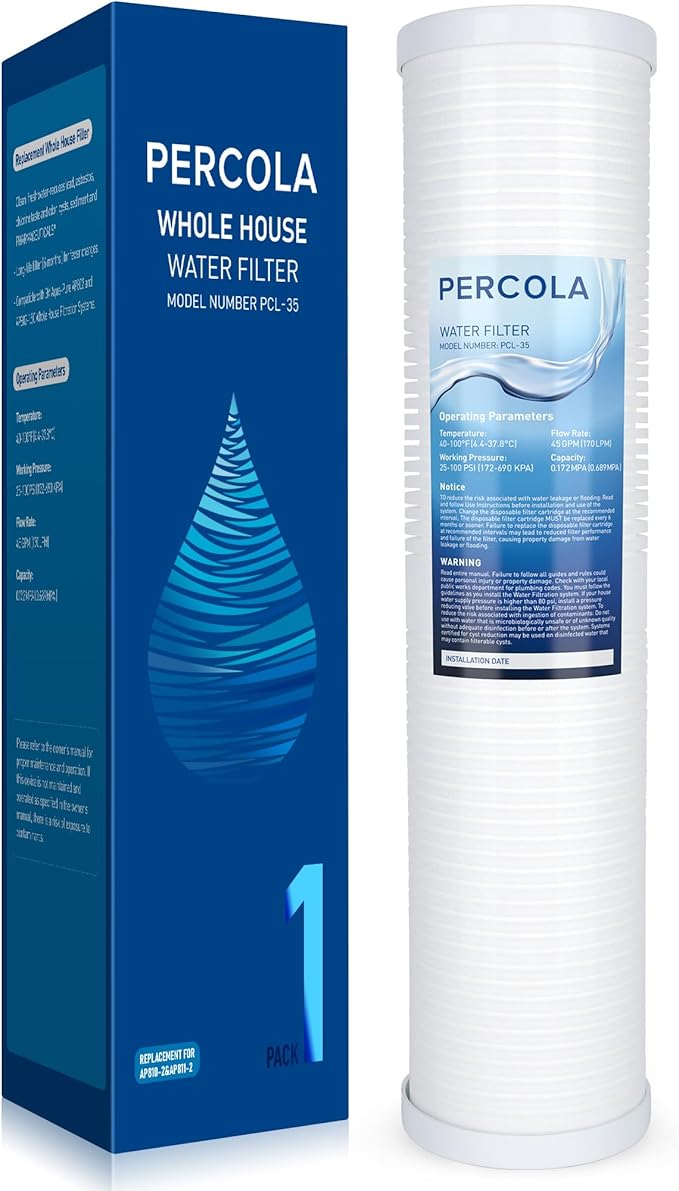 AP810-2 Large Capacity Whole House Replacement Water Filter Drop-in Cartridge, Use with AP802 Systems, 20 X 4.5 Inches (1 Pack)