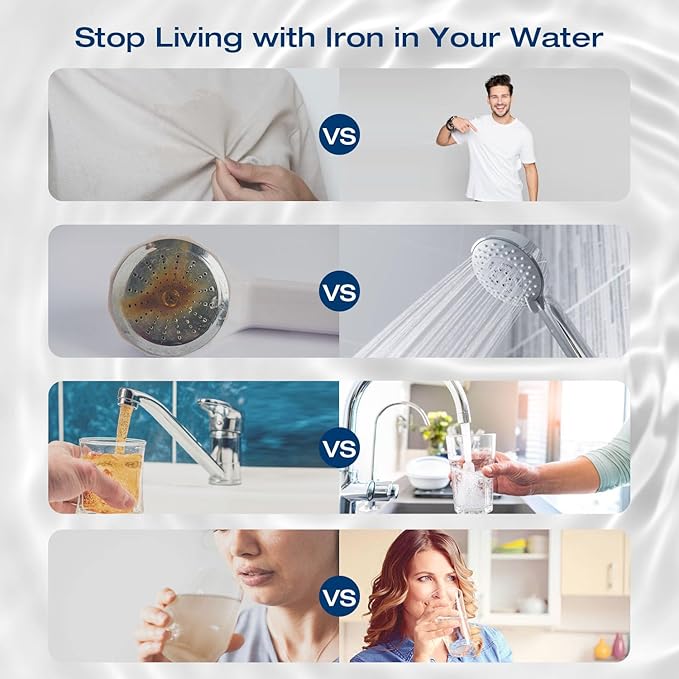 H&G Lifestyles Whole House Water Filter System,2 Stage Home Water Filtration with Carbon Sediment Filters, Remove Chlorine Odor Heavy Metal Lead Sediment for Drinking Water,4.5" x10“ Cartridge