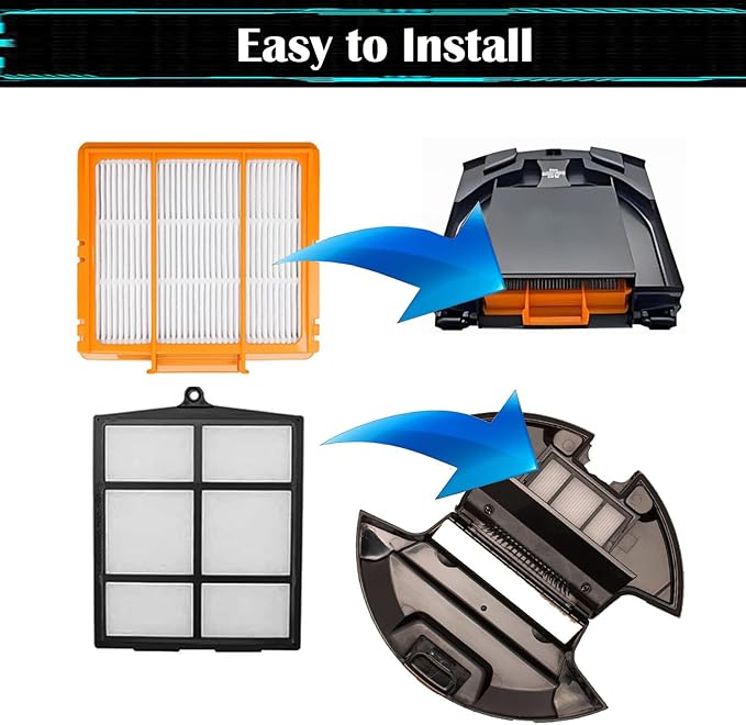 AV2501AE Filter Replacement for Shark AV2501AE, RV2502AE, AV2501S, AV2511AE, RV2610WA/RV2610WD/AV2810AE Smart AI Robot Vacuum Cleaner, Filters for Pet Hair/Dust, 4 x filters,2 x Pre-Motor Filter