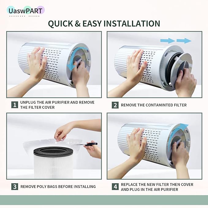 AP-T10FL Replacement Filter Compatible with HoMedics Air Pu-rifier Filter Replacement for AP-T10-WT AP-T10-BK TotalClean 4-in-1 Tower Series with Activated Carbon HEPA-Type Filters, 1 Pack