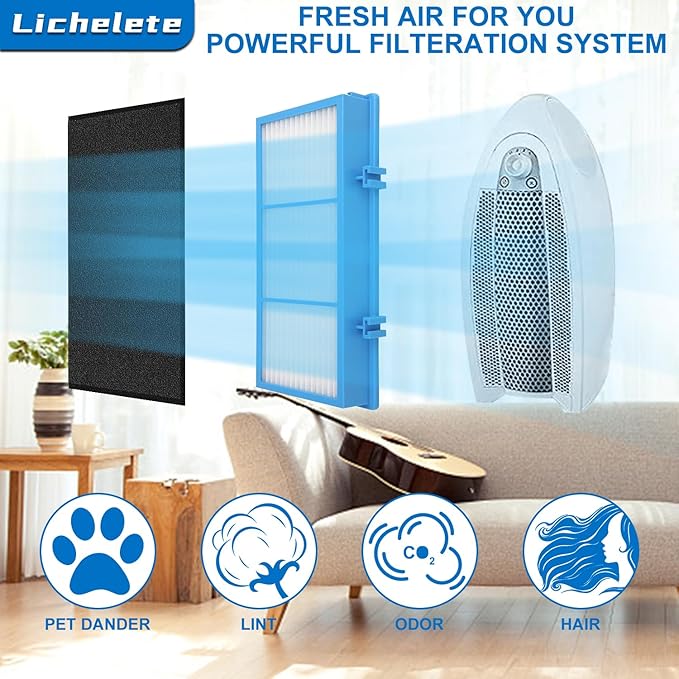 HAPF30AT Filter for Holmes AER1 Type Total Air Puri-fi-er, Compatible with Holmes HAPF30AT and HAP242-NUC, 4 + 10 Carbon Booster Filters