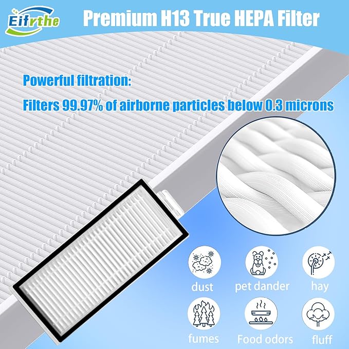 Q7 Replacement Parts Compatible with Roborock Q7 Q7+ Q7 Max Q7 Max+ Robot Vacuum Cleaner,2 Main Brush, 6 Mop Cloth Pads, 6 Side Brushes, 6 HEPA Filters,6 Dust Bag