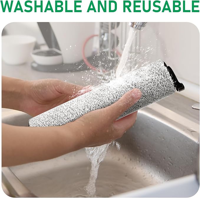 Roller Brush Replacement Kit Compatible with Tineco iFloor 2, iFloor 3,Floor One S3 Cordless Wet Dry Vacuum Cleaner,2 Pack Brush Roll Replacement Accessories