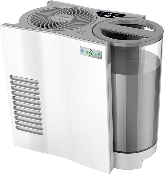 Vornado EVDC300 Energy Smart Evaporative Humidifier with Automatic Shut-off, 1 Gallon Capacity, LED Display, White