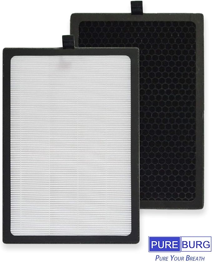 PUREBURG Replacement HEPA filter Set Compatible with Bluemyst Air Purifier,BA1180WK