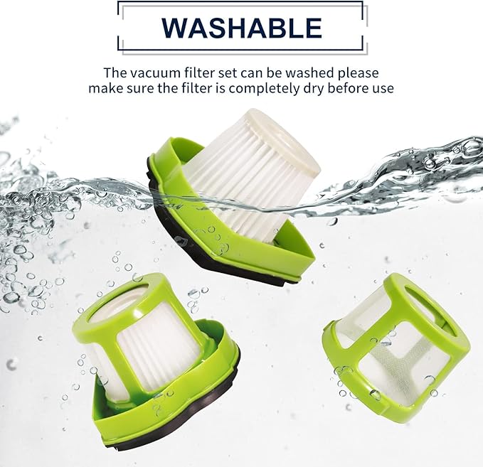 KEEPOW Replacement Filters Compatible with Bissell Pet Hair Eraser Hand Vacuum Cleaner Models 1782 17823, Part 160-8653 160-8654 1608653 1608654, 1 Pack