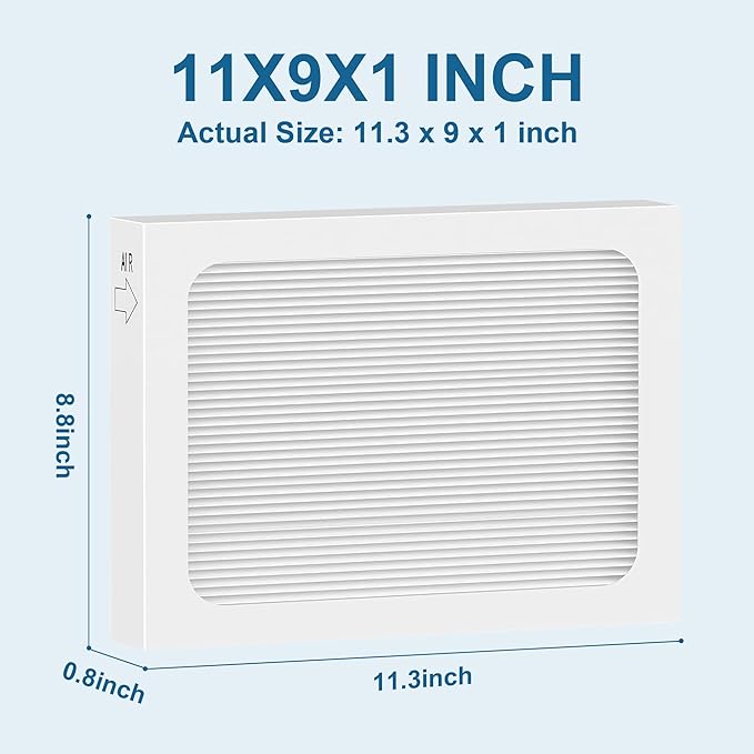 9 x 11 x 1 Air Filter for Santa Fe Compact70 Dehumidifier Ultra70 Element Compact2 UA 65H, 4 Pack