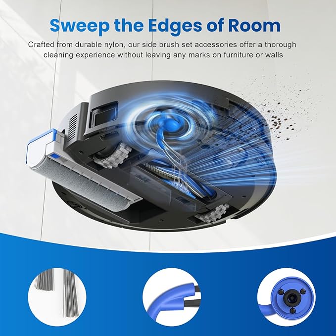 19 Pack Replacement Accessories Kit Compatible with ECOVACS DEEBOT X9 Pro Omni Robot Vacuum, 1 Main Brush, 6 Dust Bag, 4 HEPA Filter, 2 Mopping Roller, 4 Side Brush