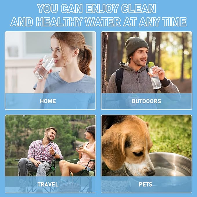 2387 Water Filter Replacement, Black Purification Elements Water Purifier Replacement Filters Compatible with Alexapure Pro Gravity Water Filter System, 5,000 Gallon Throughput Capacity, 2 Packs