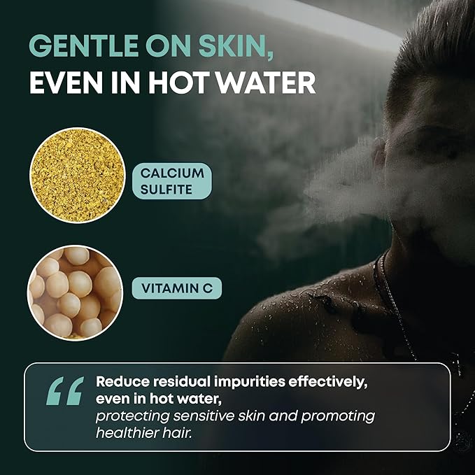 AquaHomeGroup Shower Filter for Chlorine-Free Water (2 Cartridges Included) – Removes Impurities & Odors for Cleaner, Fresher Water – High-Pressure Showerhead Filters with KDF, Carbon & Vitamin C