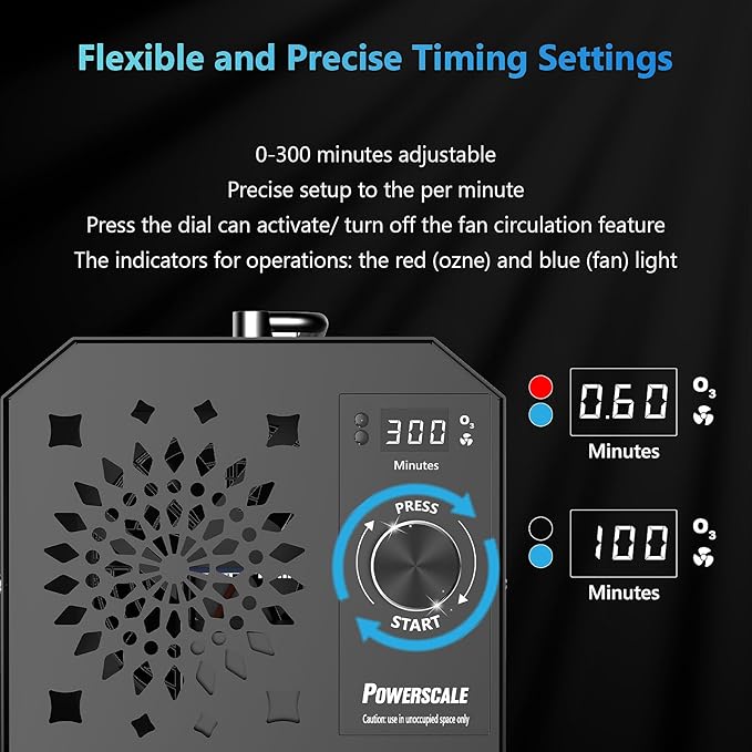 Ozone Generator 90,000mg/h O3 Intelligent Control Ozone Odor Eliminator Commercial Ozone Machine Odor Removal, For Home, Car, Pet Room - High Capacity Ionizer Ozone Air Purifier, Black