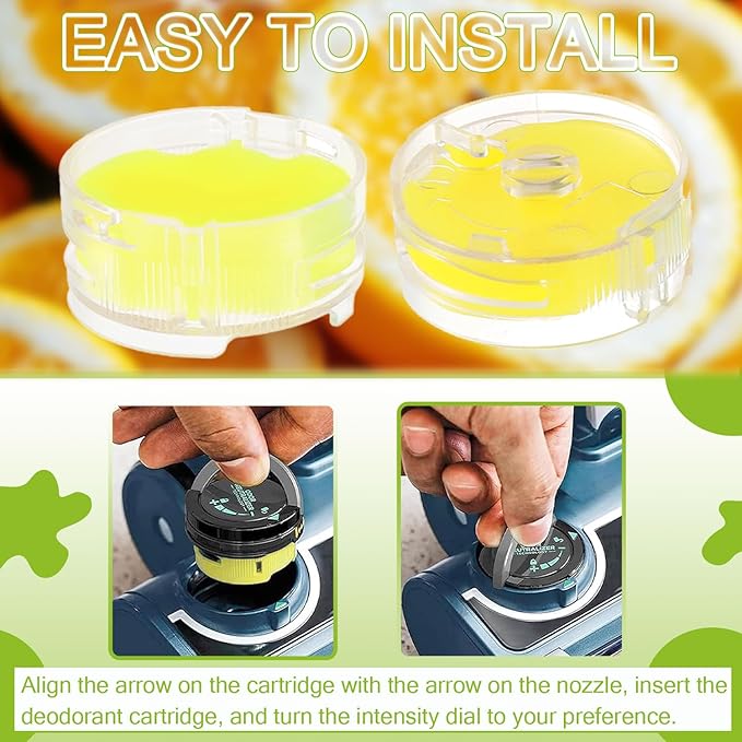 Odor Neutralizer Cartridge Replacement for Shark AZ3000 AZ3002 HZ3000 HZ3002 HZ702 IZ862H IZ562H ZD550 ZU102 LA702 Odor Elimination Replacement 1541FC3000(Pack of 4pcs,Orange)