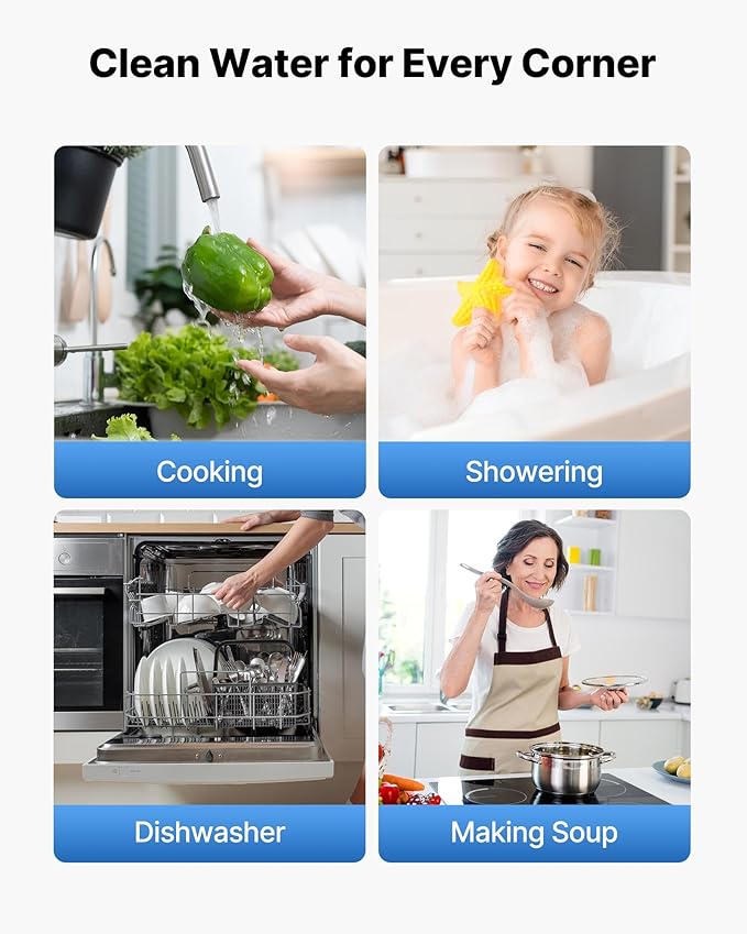 VEVOR Whole House Water Filter System, 3-Stage | Sediment, GAC, CTO | 20 x 4.5 Granular Activated Carbon Home Water Purifier Filter, Reduce Chlorine, Chemicals, VOCs, Bad Taste, Odor, Rust