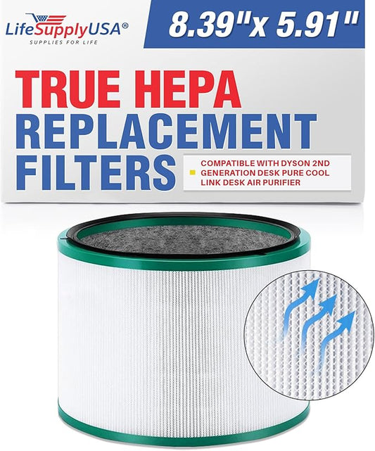 LifeSupplyUSA Replacement HEPA Filter for Dyson 2nd Generation Desk Air Purifiers Pure Cool Link Desk, Pure Hot+Cool Link Hot Cool Purifiers