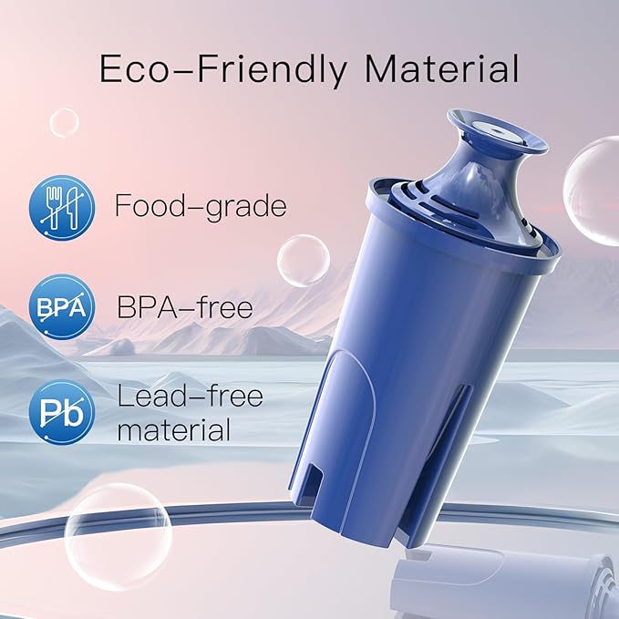 Alkaline Water Filters Replacement for Brita® Pitchers & Dispensers, Classic 35557, OB03 Mavea® 107007, & More, 1 Year Filter Supply, Fits Brita Classic, Mavea Classic