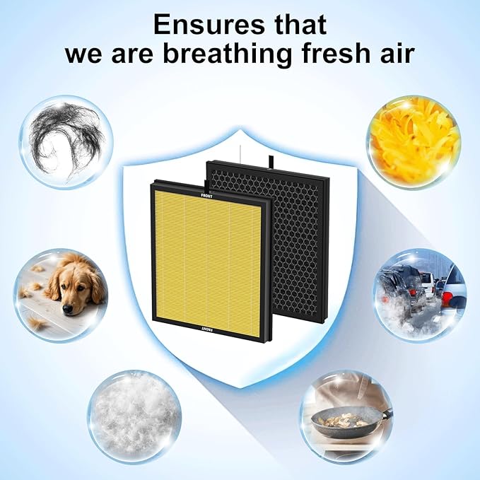 AP303 AP304 Replacement Filter, Compatible with DAYETTE AP303 AP304 and FRESHDEW AP303 AP304 Air Cleaner Puri-fier, HEPA Filter with 3 Stage Filtration, 2 Pack