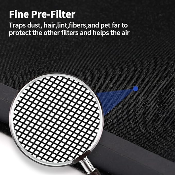 2 Pack HAP602 Replacement Filter Compatible with ECOSELF HAP602 / HAP602WF Air Purifier, Air Purifiers Replacement Filter for Home Large Room