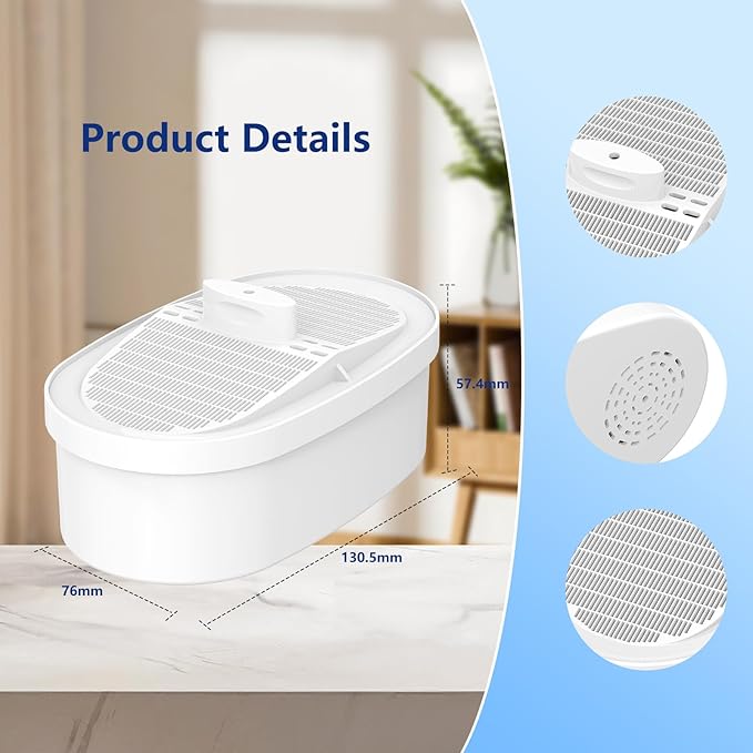 4 Pack Waterdrop® Replacement Filter WD-PF-01A Plus,Reduces PFOA/PFOS, Chlorine, Compatible with Waterdrop® Pitchers Replacement Filter，Lasts 3 Months or 200 Gallons, Premium Water Filtration