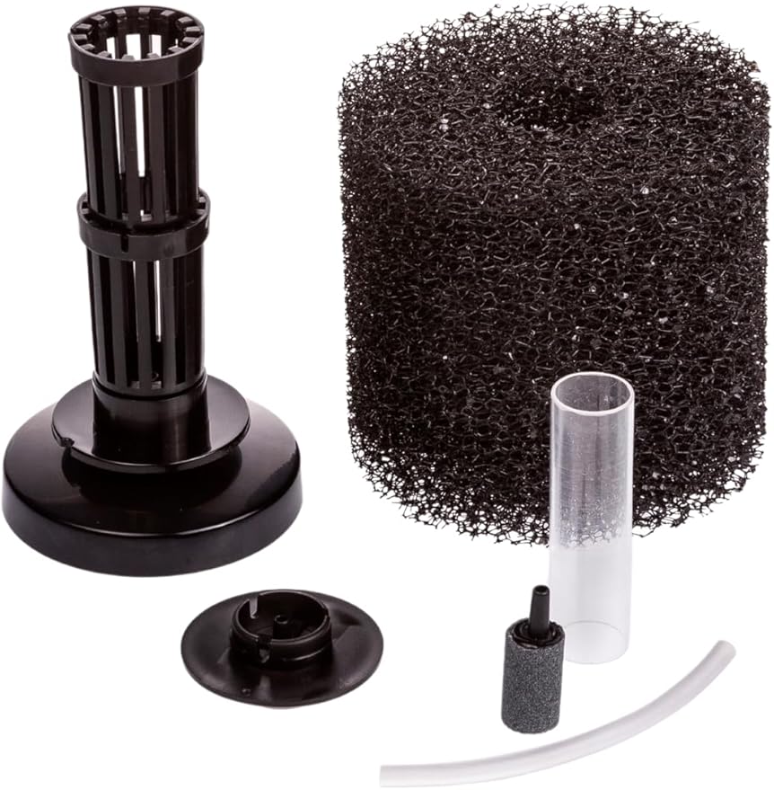 UNEAK Large Aquarium Sponge Filter Fish Tank Silent Filteration Breeding Fry Betta Shrimp Nano Tank Accessories Air Stone 4-inch Airline Tubing up to 40 Gallon