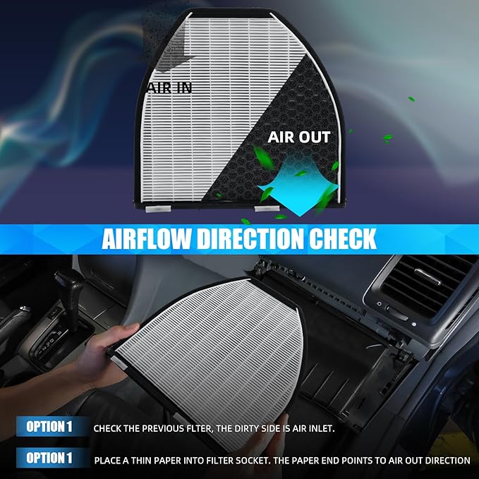 CUK29005 (CF10934) Cabin Air Filter HEPA Air Conditioner with Activated Carbon Replacement Cabin Air Filter Accessories Compatible with AMG GT, C230, C250, C300, C350, E250, E350, E400, E550