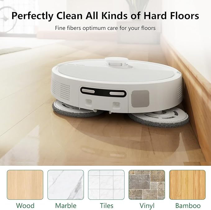 16PCS Replacement Kits for iRobot Roomba Plus 505 Combo & 405 Combo Vacuum Cleaner, Accessories Parts with 1 Main Brush, 3 HEPA Filter, 4 Side Brushes, 4 Dust Bag, 4 Mop Cloths