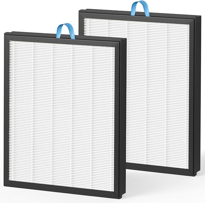 Fil-fresh Vital 100S Replacement Filter, Compatible with LEVOIT Vital 100S Air Purifier, 3-in-1 H13 True HEPA & Activated Carbon, Replace Vital 100S-RF, White, 2-Pack