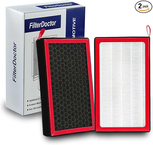 2 Pack HEPA Cabin Air Filter for Tesla Model 3 and Model Y 2016-2024 with Activated Carbon, Cabin Air Filter Replacement for Tesla Model, Easy Install and Fresh Air Intake Filter